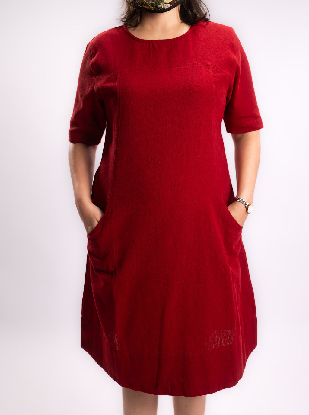 The Crimson Shift Dress