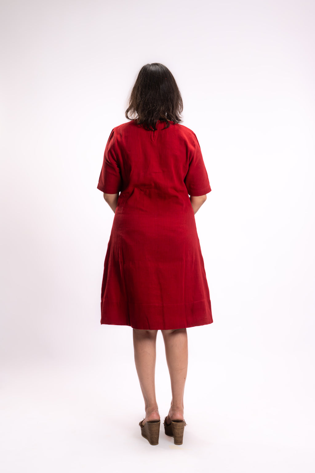 The Crimson Shift Dress