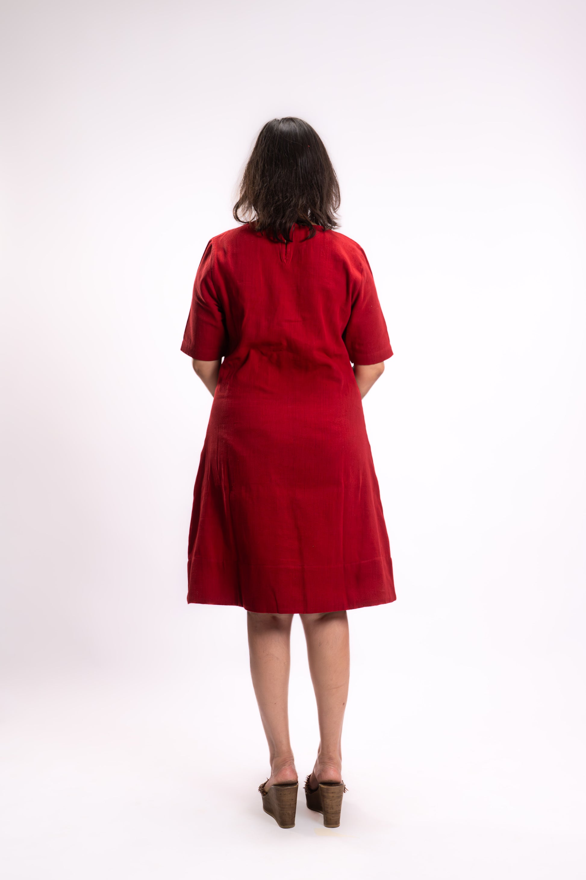 The Crimson Shift Dress