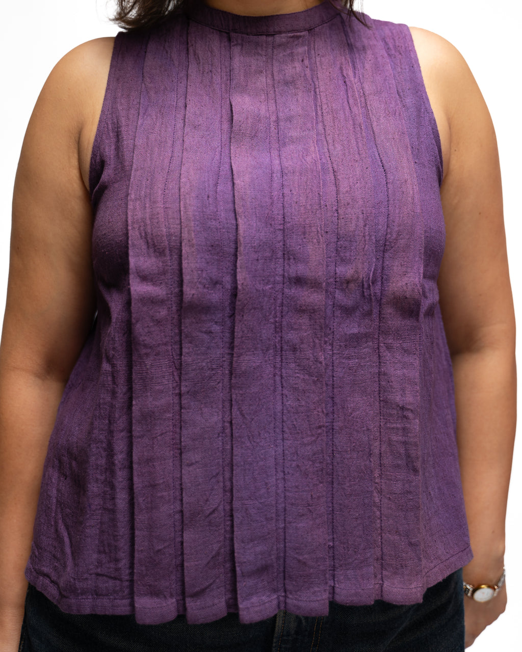 The Purple Pleated Shirt