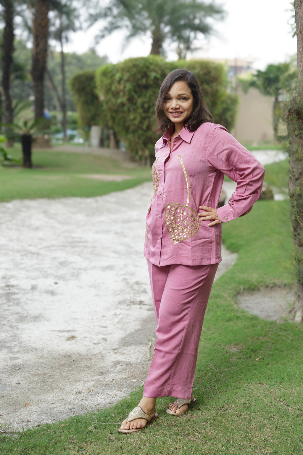 Leopard Lotus Coord Set- Lac