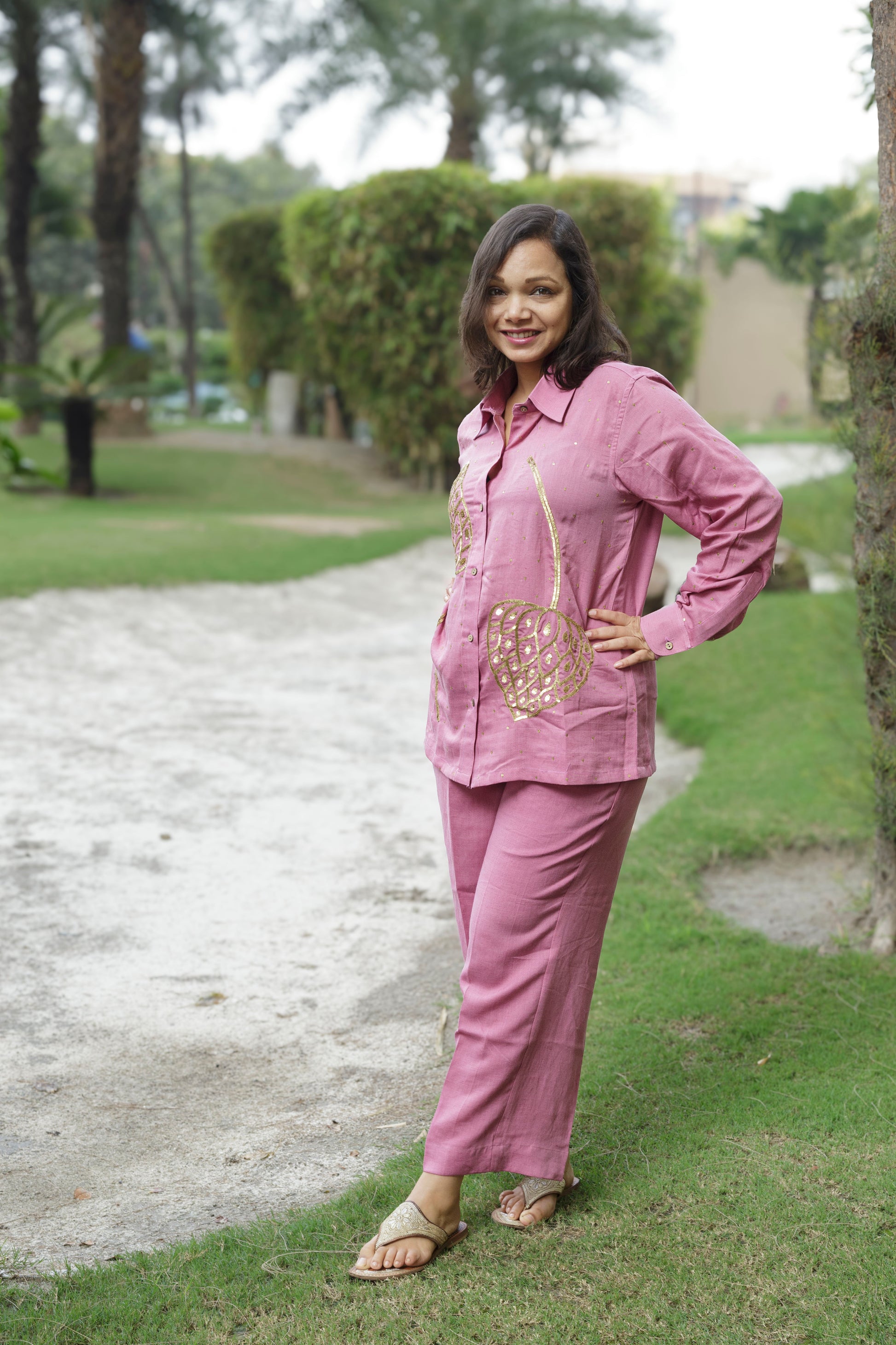 Leopard Lotus Coord Set- Lac