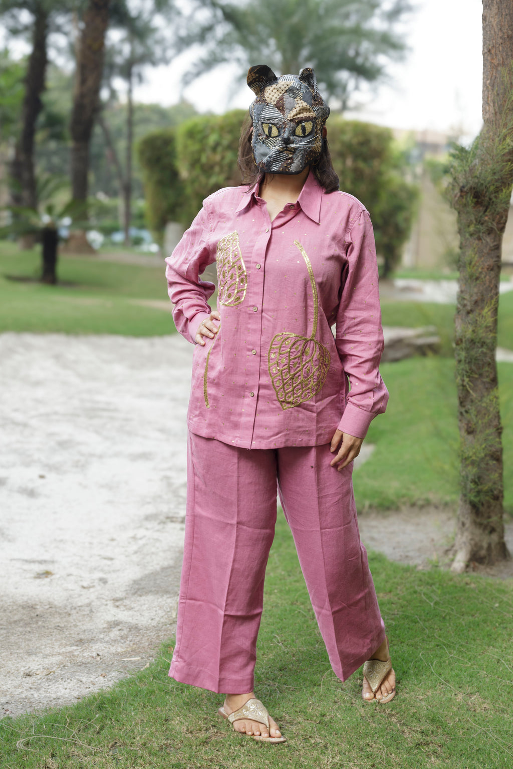 Leopard Lotus Coord Set- Lac