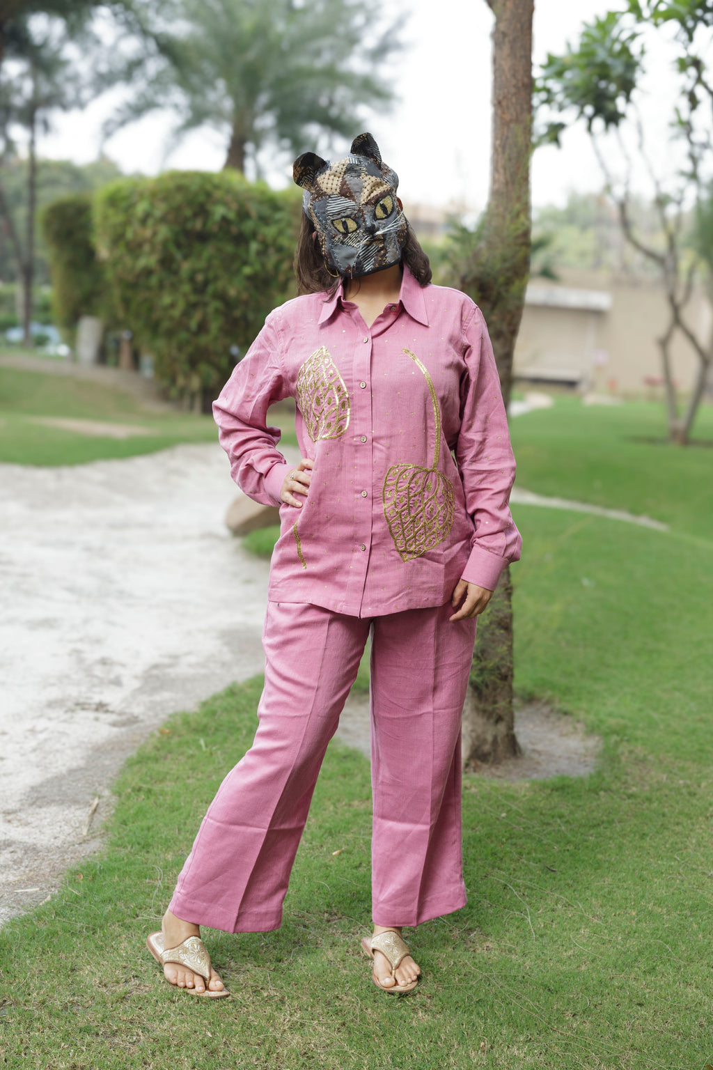 Leopard Lotus Coord Set- Lac