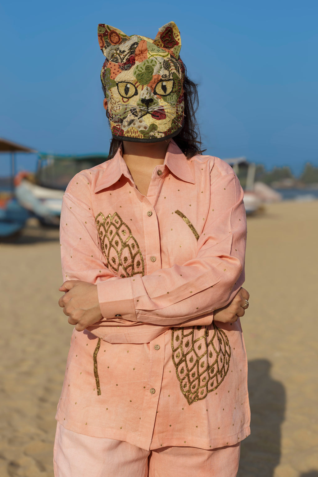 Leapord Lotus Coord Set- Madder