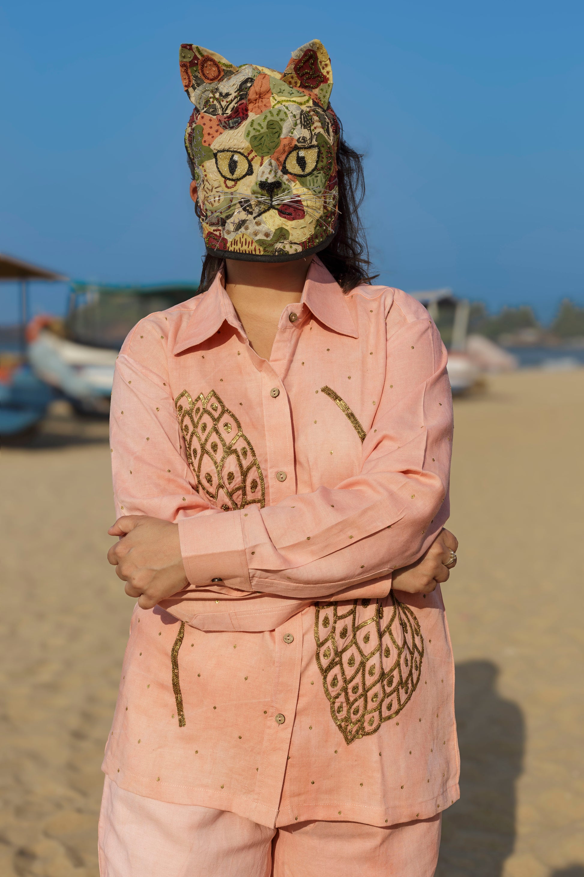 Leapord Lotus Coord Set- Madder