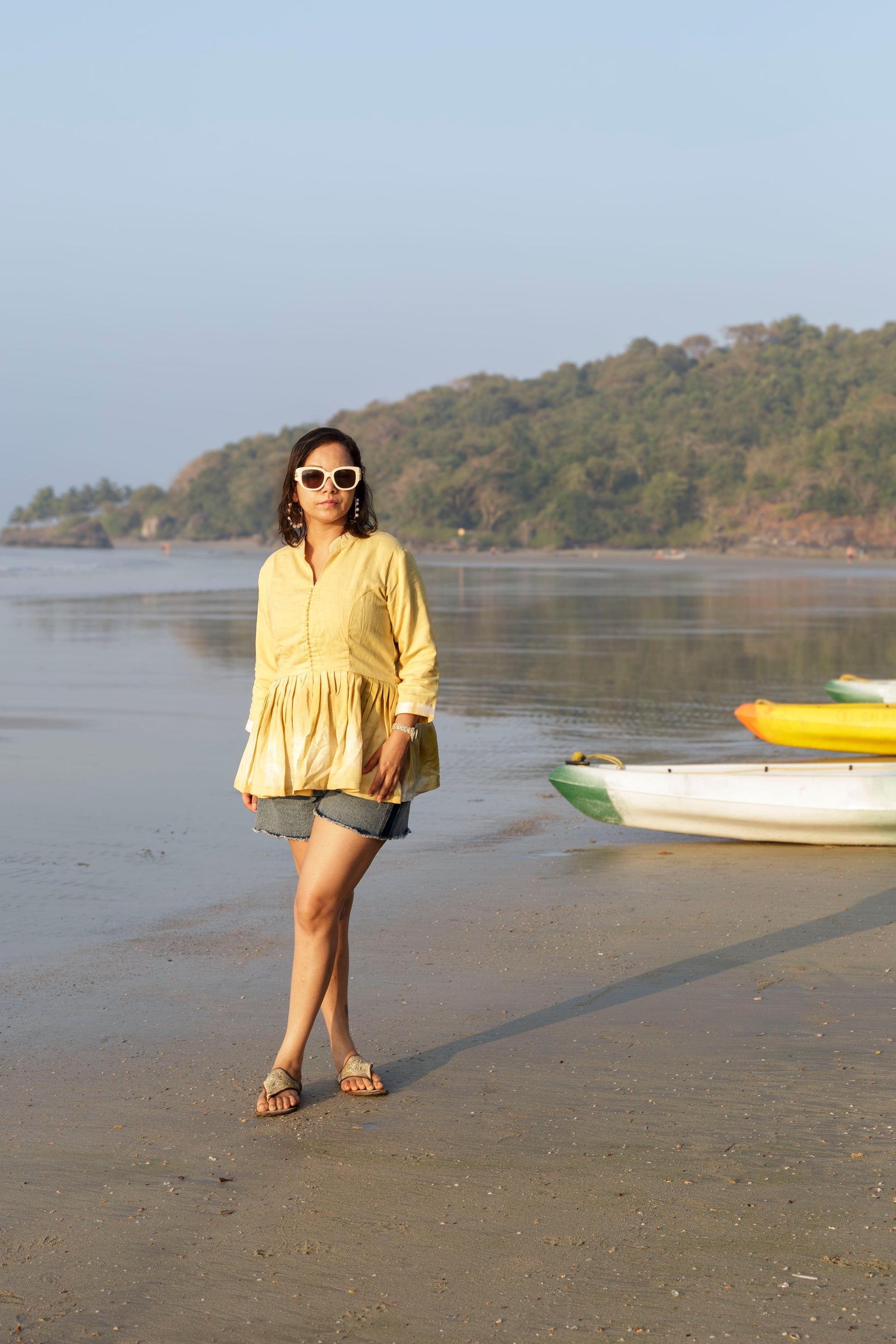 Pomegranate Peplum Top