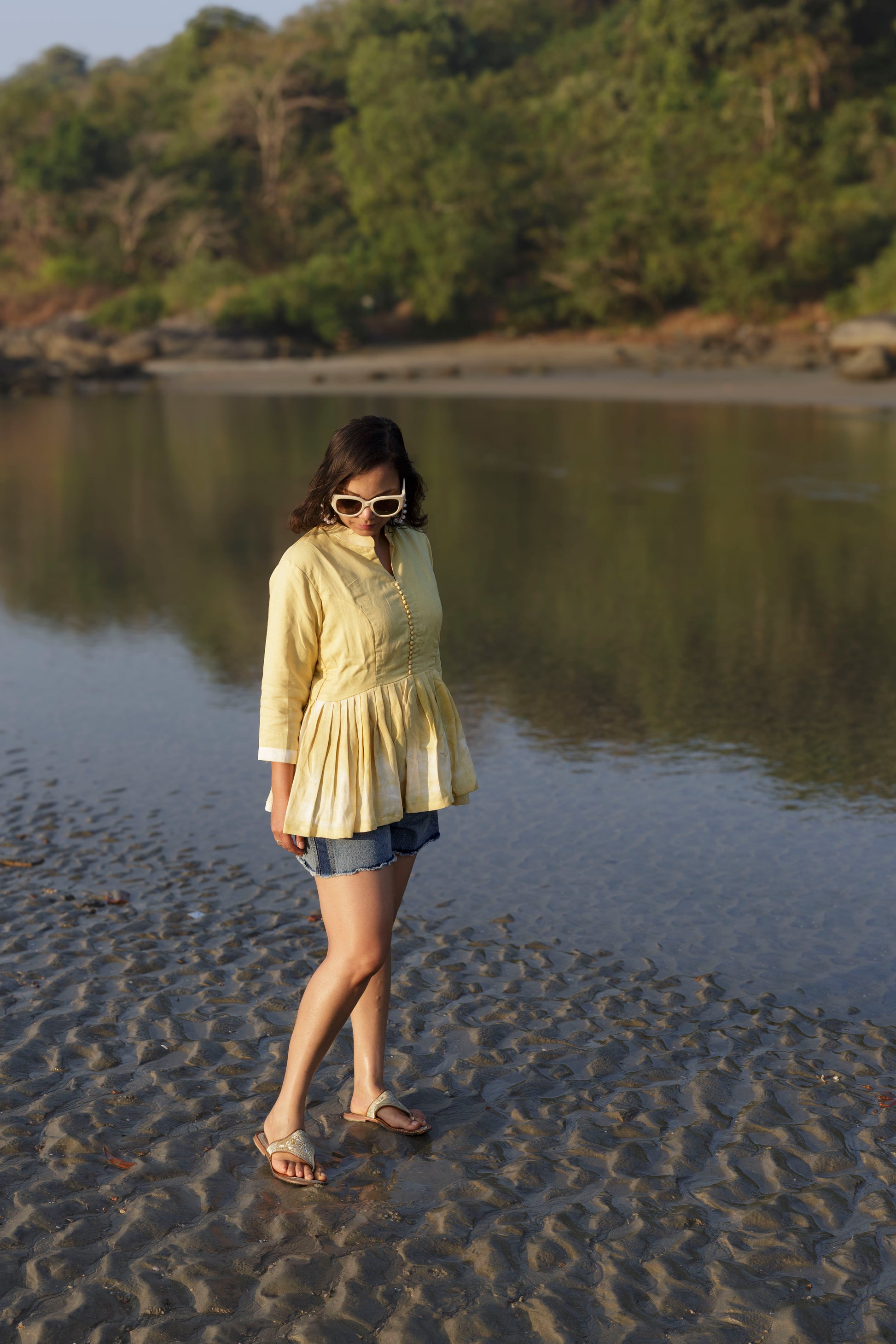 Pomegranate Peplum Top