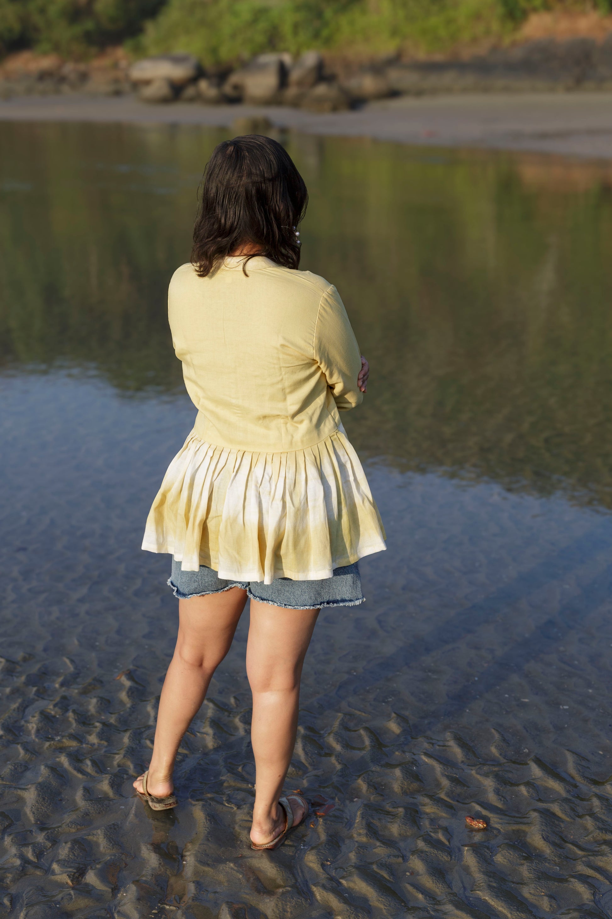 Pomegranate Peplum Top