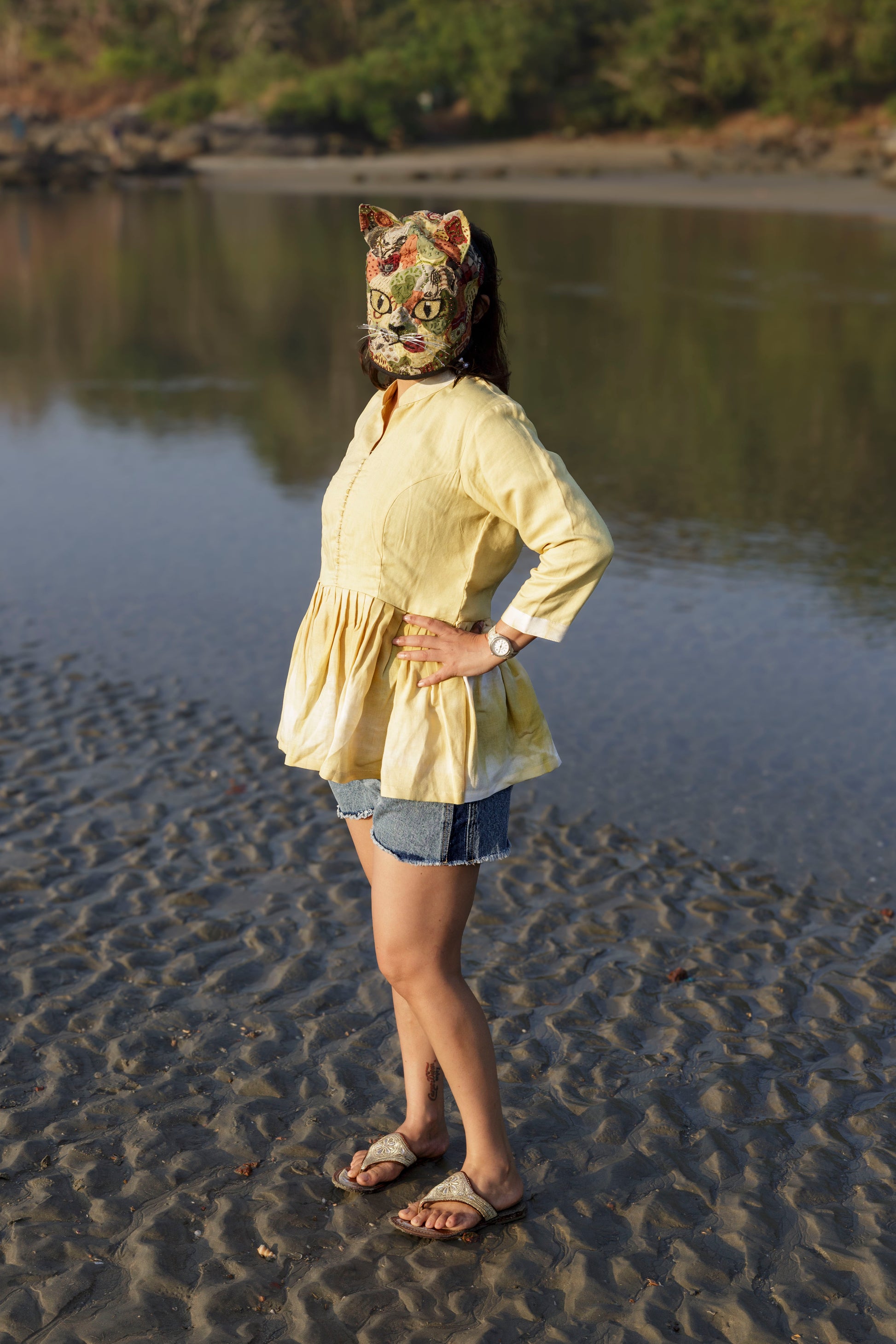 Pomegranate Peplum Top