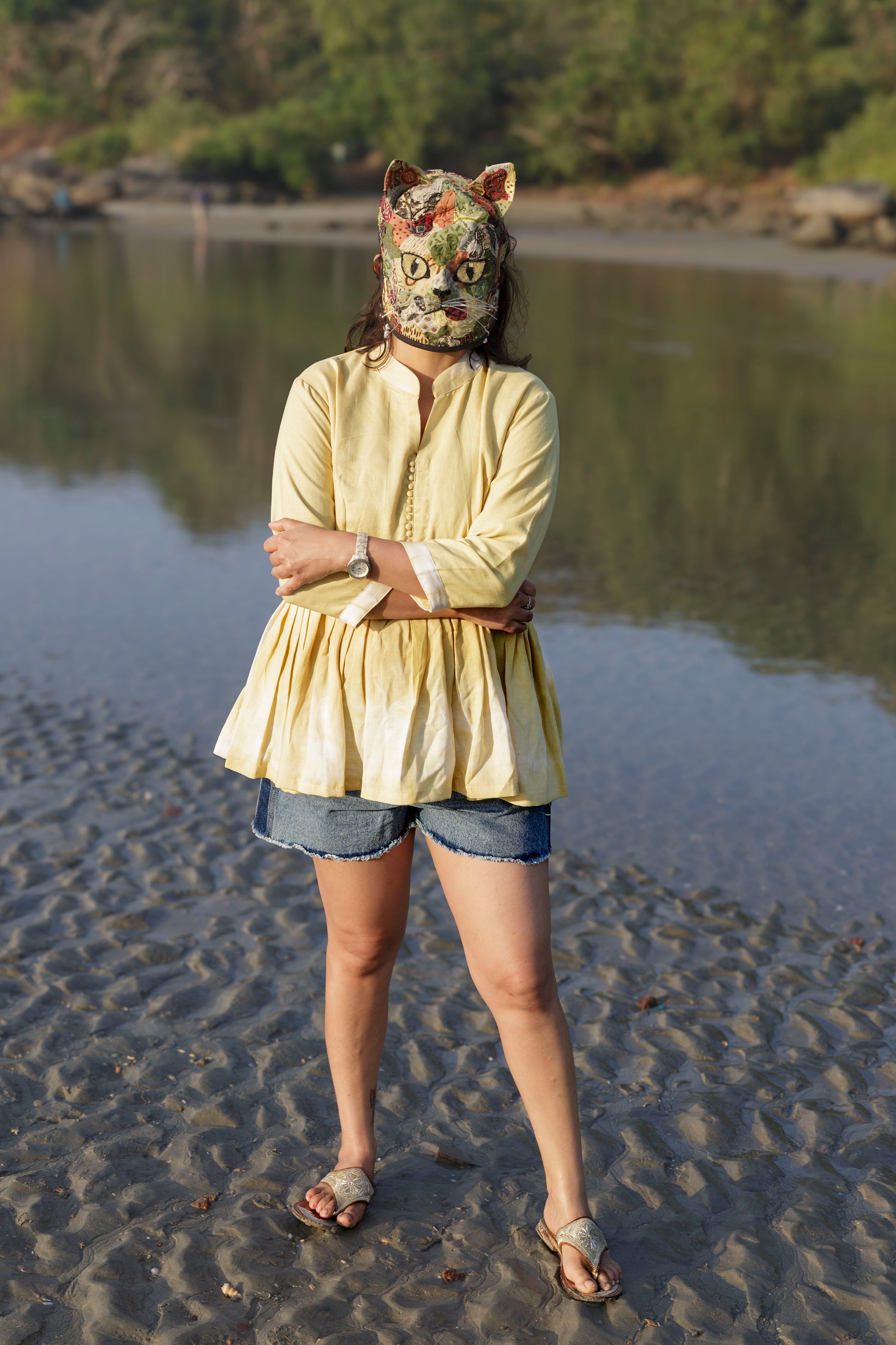 Pomegranate Peplum Top