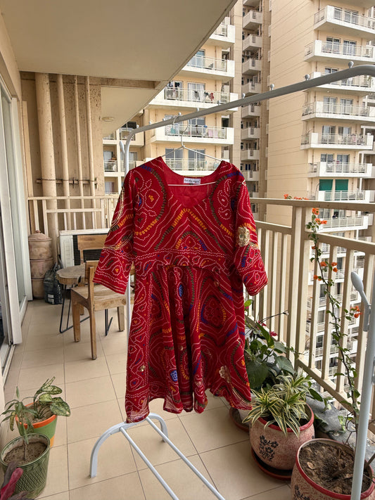 Comfy Bandhini Maxi Dress