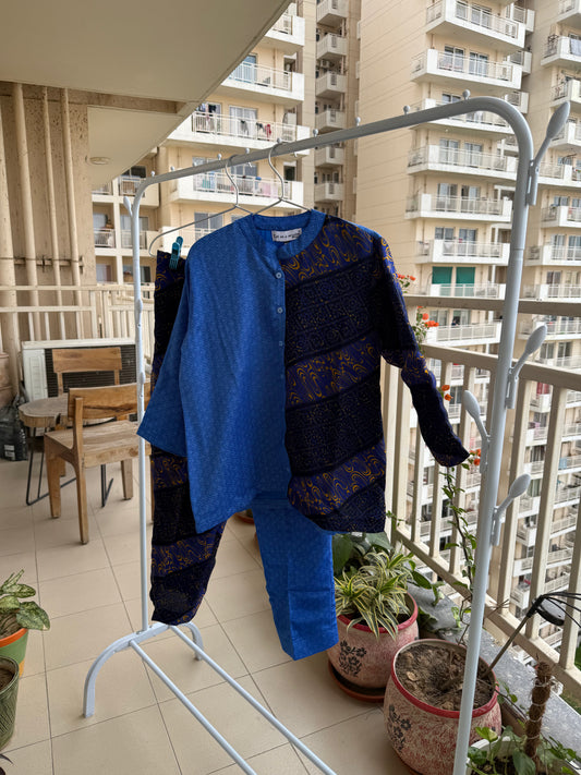 Half & Half blue coord set