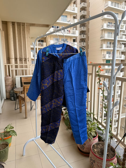 Half & Half blue coord set